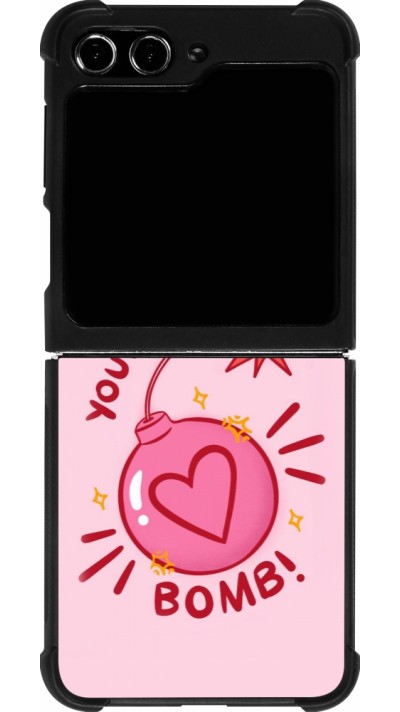 Samsung Galaxy Z Flip5 Case Hülle - Silikon schwarz Saint Valentines Day 26 You are the bomb
