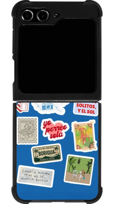 Samsung Galaxy Z Flip5 Case Hülle - Silikon schwarz Seals of the Dominican Republic DTMF