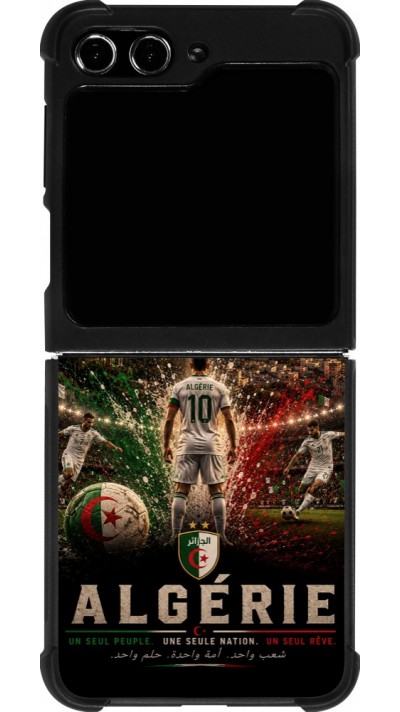 Samsung Galaxy Z Flip5 Case Hülle - Silikon schwarz Fussball Algerien splash 2026
