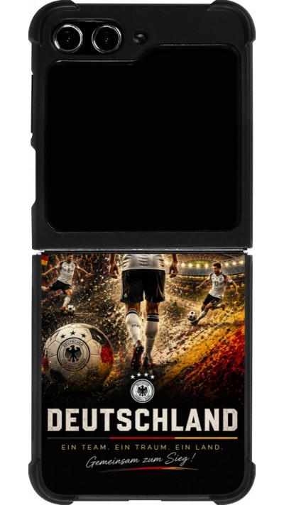 Samsung Galaxy Z Flip5 Case Hülle - Silikon schwarz Fussball Deutschland splash 2026