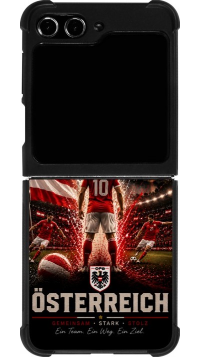 Samsung Galaxy Z Flip5 Case Hülle - Silikon schwarz Fussball Österreich splash 2026