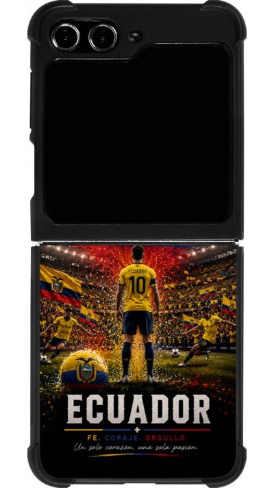 Samsung Galaxy Z Flip5 Case Hülle - Silikon schwarz Fussball Ecuador splash 2026