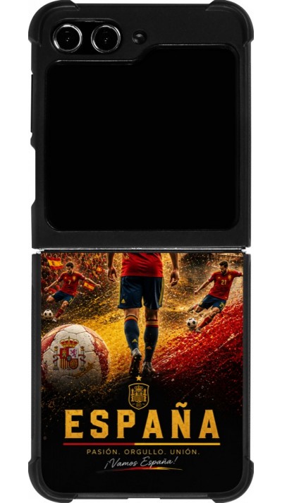 Samsung Galaxy Z Flip5 Case Hülle - Silikon schwarz Fussball Espanien splash 2026