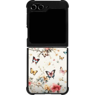 Samsung Galaxy Z Flip5 Case Hülle - Silikon schwarz Frühling 25 Leichte Schmetterlinge