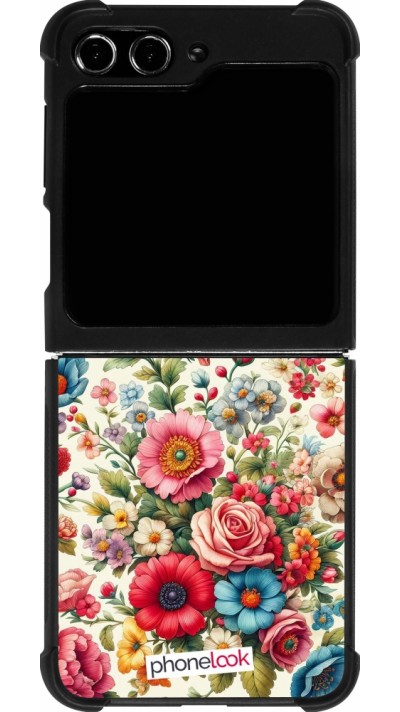 Samsung Galaxy Z Flip5 Case Hülle - Silikon schwarz Spring 25 fruehling bluetend