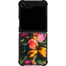 Samsung Galaxy Z Flip5 Case Hülle - Silikon schwarz Bouquet of tulips 2026