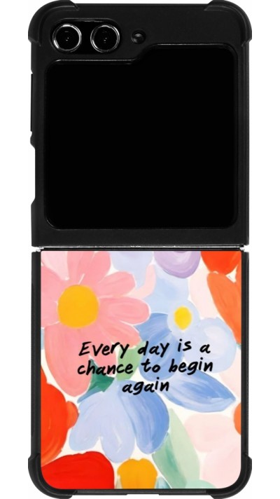 Samsung Galaxy Z Flip5 Case Hülle - Silikon schwarz Every day is a chance 2026