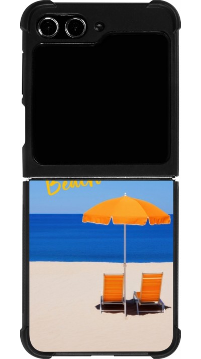 Samsung Galaxy Z Flip5 Case Hülle - Silikon schwarz Summer 2025 Bring me to the beach