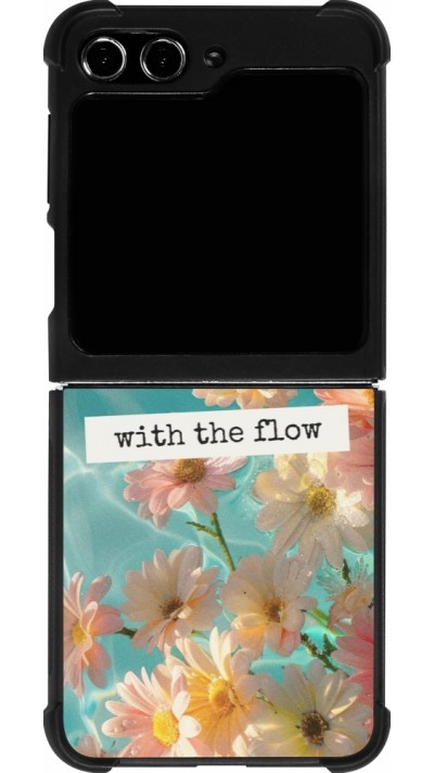 Samsung Galaxy Z Flip5 Case Hülle - Silikon schwarz Summer 2025 Grow with the flow