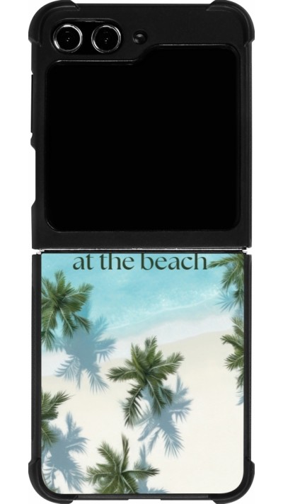 Samsung Galaxy Z Flip5 Case Hülle - Silikon schwarz Summer 2025 Life is better at the beach