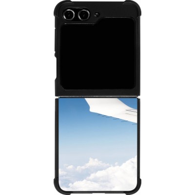 Samsung Galaxy Z Flip5 Case Hülle - Silikon schwarz  Schweizer Nationalfeiertag Sky Swiss Flag
