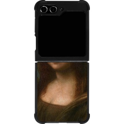 Samsung Galaxy Z Flip5 Case Hülle - Silikon schwarz Kunstbild - Mona Lisa - Leonardo de Vinci