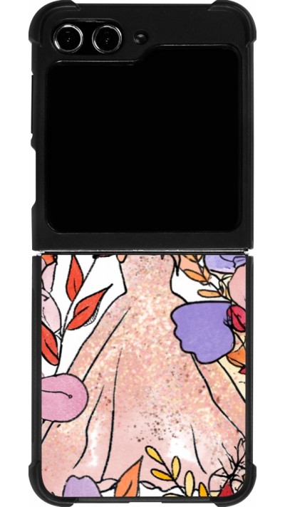 Samsung Galaxy Z Flip5 Case Hülle - Silikon schwarz Taylor Swift Sketch - White