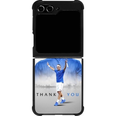 Samsung Galaxy Z Flip5 Case Hülle - Silikon schwarz Thank you Roger