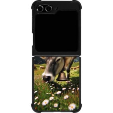 Samsung Galaxy Z Flip5 Case Hülle - Silikon schwarz Kuh Berg Wallis