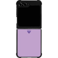 Samsung Galaxy Z Flip5 Case Hülle - Silikon schwarz Valentine 2023 purpule single heart