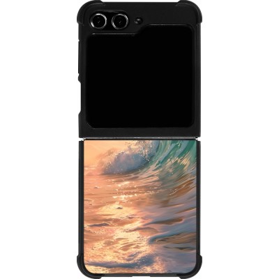 Samsung Galaxy Z Flip5 Case Hülle - Silikon schwarz Wave Sunset