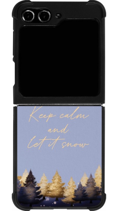 Samsung Galaxy Z Flip5 Case Hülle - Silikon schwarz Winter 25 Winter illustration of trees