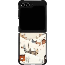 Samsung Galaxy Z Flip5 Case Hülle - Silikon schwarz Winter 25 Winter Keep calm and let it snow
