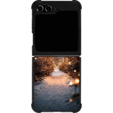 Samsung Galaxy Z Flip5 Case Hülle - Silikon schwarz Winter 25 Winter snowy road