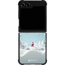 Samsung Galaxy Z Flip5 Case Hülle - Silikon schwarz Weihnachten 2023 Kleiner Vater Schneeflocke