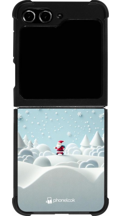 Samsung Galaxy Z Flip5 Case Hülle - Silikon schwarz Weihnachten 2023 Kleiner Vater Schneeflocke