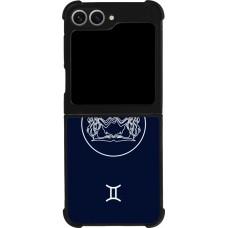 Samsung Galaxy Z Flip6 Case Hülle - Silikon schwarz Astrologie Zwillinge