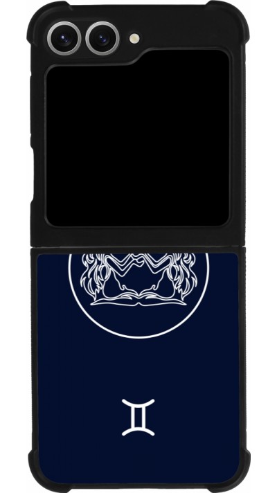 Samsung Galaxy Z Flip6 Case Hülle - Silikon schwarz Astrologie Zwillinge