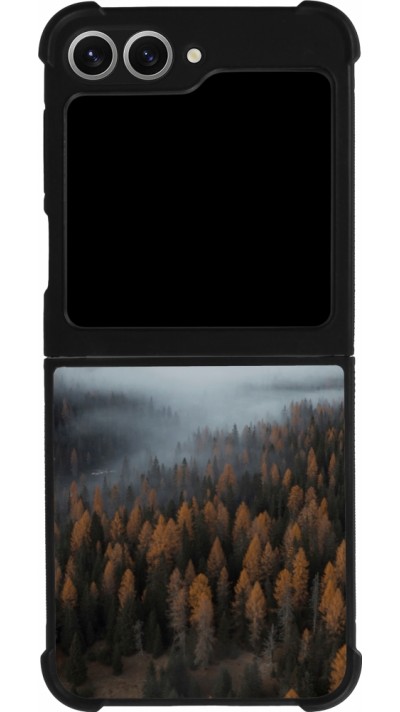 Samsung Galaxy Z Flip6 Case Hülle - Silikon schwarz Autumn 22 forest lanscape