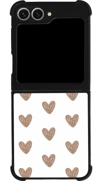 Samsung Galaxy Z Flip6 Case Hülle - Silikon schwarz Autumn 2024 brown hearts