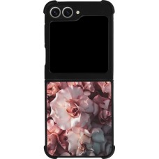 Samsung Galaxy Z Flip6 Case Hülle - Silikon schwarz Beautiful Roses