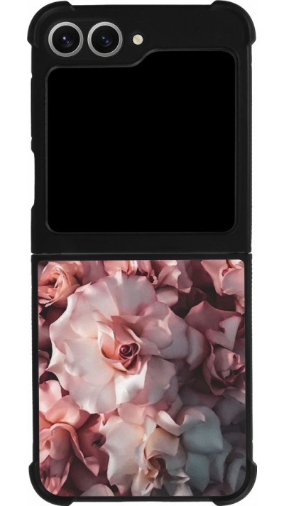 Samsung Galaxy Z Flip6 Case Hülle - Silikon schwarz Beautiful Roses