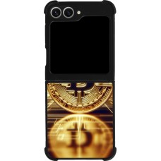 Samsung Galaxy Z Flip6 Case Hülle - Silikon schwarz Bitcoin Stehen