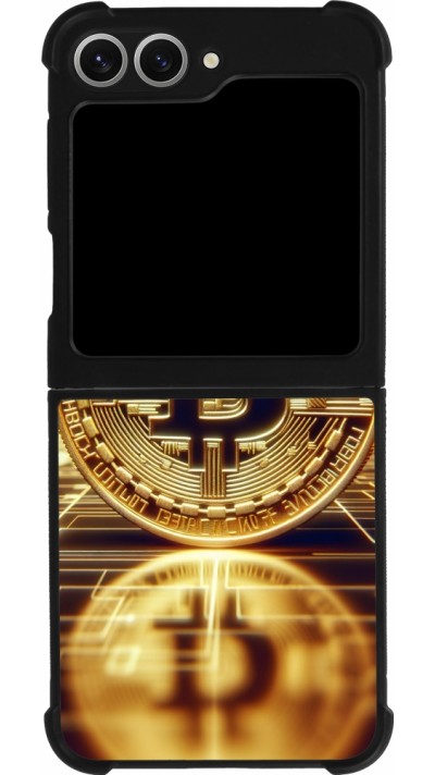 Samsung Galaxy Z Flip6 Case Hülle - Silikon schwarz Bitcoin Stehen