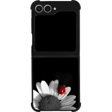 Samsung Galaxy Z Flip6 Case Hülle - Silikon schwarz Black and white Cox