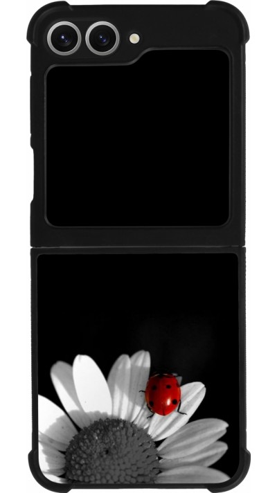 Samsung Galaxy Z Flip6 Case Hülle - Silikon schwarz Black and white Cox