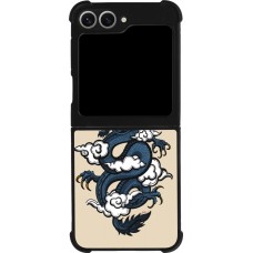 Samsung Galaxy Z Flip6 Case Hülle - Silikon schwarz Blue Dragon Tattoo