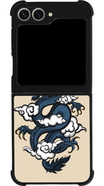 Samsung Galaxy Z Flip6 Case Hülle - Silikon schwarz Blue Dragon Tattoo
