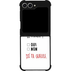 Samsung Galaxy Z Flip6 Case Hülle - Silikon schwarz Bonne humeur matin
