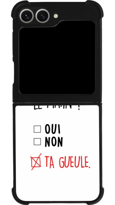 Samsung Galaxy Z Flip6 Case Hülle - Silikon schwarz Bonne humeur matin