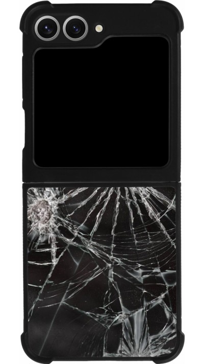 Samsung Galaxy Z Flip6 Case Hülle - Silikon schwarz Broken Screen