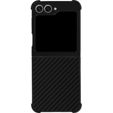 Samsung Galaxy Z Flip6 Case Hülle - Silikon schwarz Carbon Basic