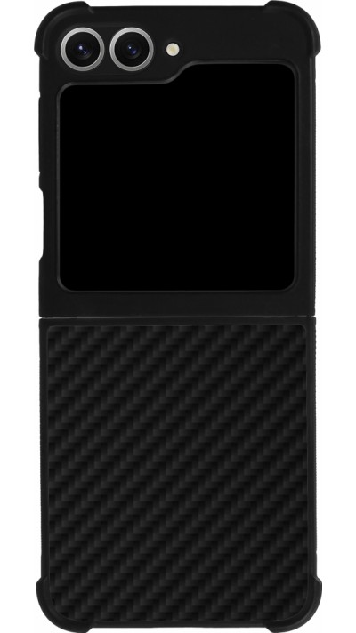 Samsung Galaxy Z Flip6 Case Hülle - Silikon schwarz Carbon Basic