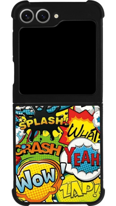 Samsung Galaxy Z Flip6 Case Hülle - Silikon schwarz Cartoons slogans
