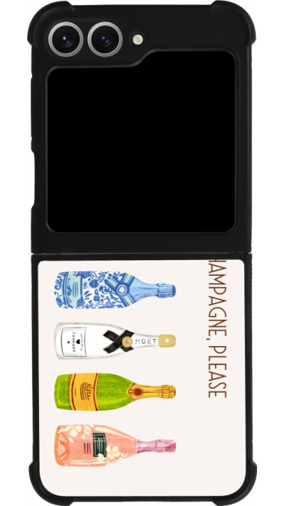 Samsung Galaxy Z Flip6 Case Hülle - Silikon schwarz Champagne Please
