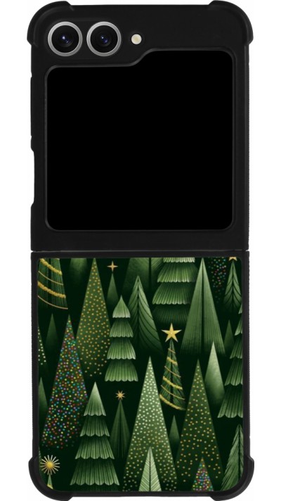 Samsung Galaxy Z Flip6 Case Hülle - Silikon schwarz Christmas 25 Pattern Xmas Tree