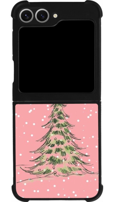 Samsung Galaxy Z Flip6 Case Hülle - Silikon schwarz Christmas 25 Pink Tree