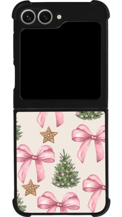 Samsung Galaxy Z Flip6 Case Hülle - Silikon schwarz Christmas 25 Vintage Ribbons