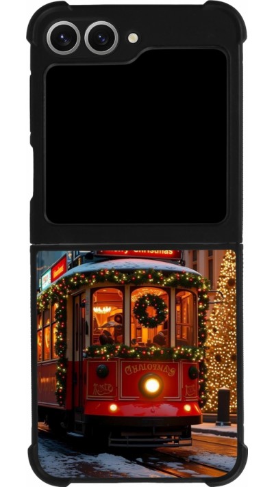 Samsung Galaxy Z Flip6 Case Hülle - Silikon schwarz Christmas 25 Xmas Train