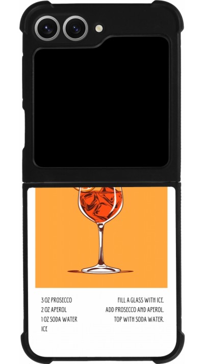 Samsung Galaxy Z Flip6 Case Hülle - Silikon schwarz Cocktail Rezept Aperol Spritz